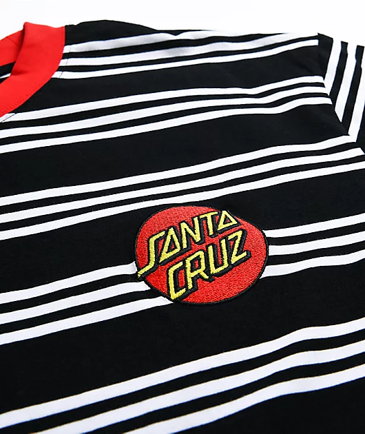 18348-santa-cruz-dot-embroidered-stripe-black-t-shirt-3.webp Santa Cruz Dot Embroidered Stripe Black T-Shirt