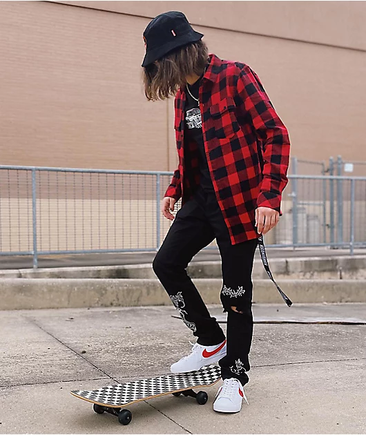 18386-dravus-willard-red-black-flannel-shirt-3.webp Dravus Willard Red & Black Flannel Shirt