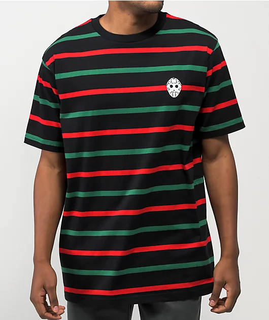 DGK Masked Black Stripe Knit T-Shirt