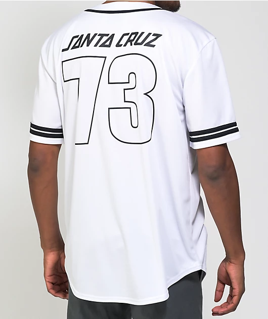 Santa Cruz Screaming Hand White Baseball Jersey