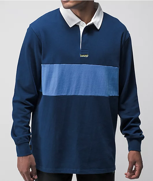 Krooked Eyes Navy & Blue Rugby Shirt