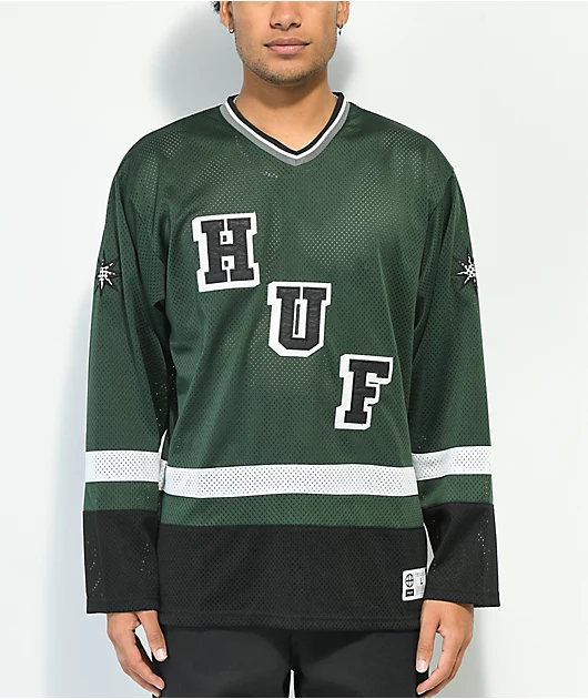 HUF Star Green & White Hockey Jersey
