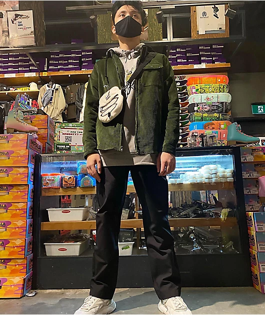 18670-empyre-fluke-green-hooded-corduroy-woven-long-sleeve-shirt-3.webp Empyre Fluke Green Hooded Corduroy Woven Long Sleeve Shirt