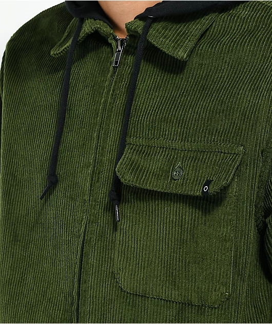 18670-empyre-fluke-green-hooded-corduroy-woven-long-sleeve-shirt-4.webp Empyre Fluke Green Hooded Corduroy Woven Long Sleeve Shirt
