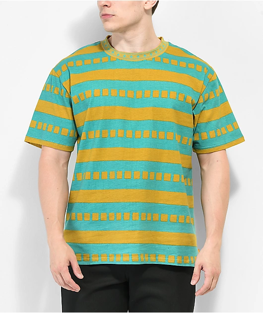 Enjoi Big Kahuna Teal & Orange Stripe T-Shirt