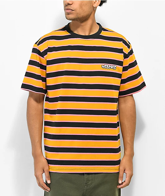 Welcome Cooper Gold Stripe T-Shirt