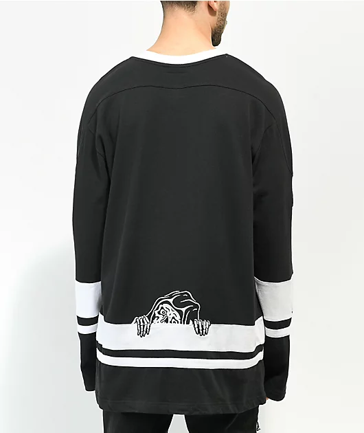 Lurking Class by Sketchy Tank Lurker Black Hockey Jersey