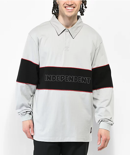 Independent ITC Streak Grey Rugby Shirt