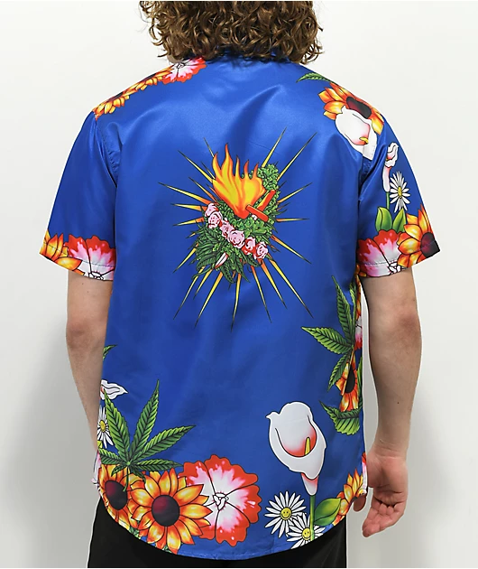 Tealer Romeo Blue Short Sleeve Button Up Shirt