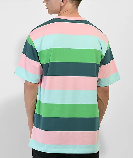 19269-salem7-gross-pink-green-stripe-t-shirt-2.webp Salem7 Gross Pink & Green Stripe T-Shirt