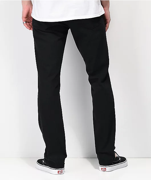 Empyre Skeletor Knee Slit Black Skinny Jeans