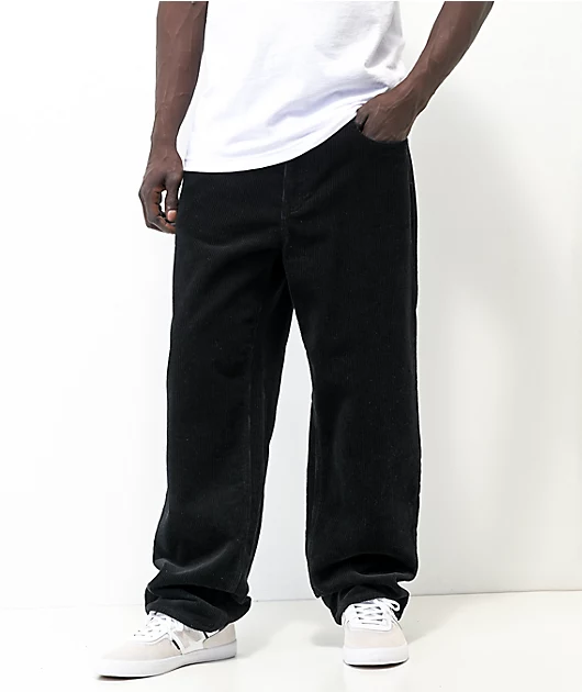 Empyre Loose Fit Black Corduroy Skate Pants