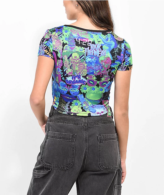 Your Highness Ruckus Print Crop Top
