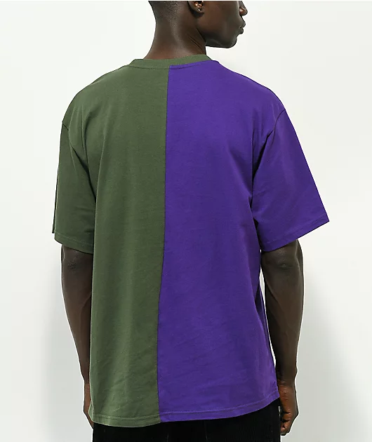 19818-bts-dna-olive-purple-split-t-shirt-2.webp BTS DNA Olive & Purple Split T-Shirt