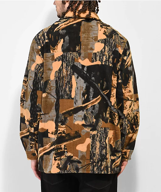 Monet Tricks Brown & Tan Micro Fleece Jacket