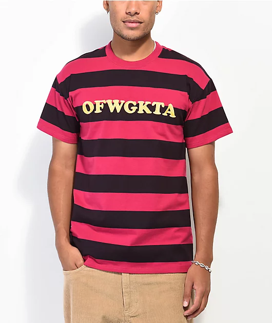 Odd Future Big Stripe Black & Purple Knit T-Shirt
