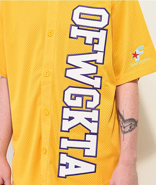 Odd Future OFWGKTA Yellow Baseball Jersey