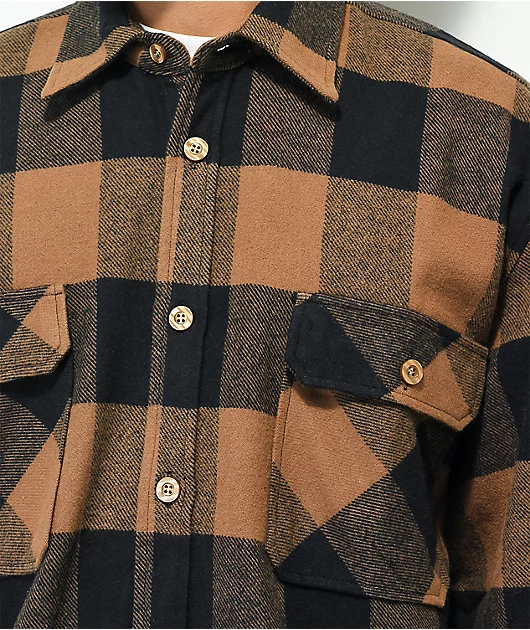 Rothco Heavy Brown Plaid Flannel Shirt