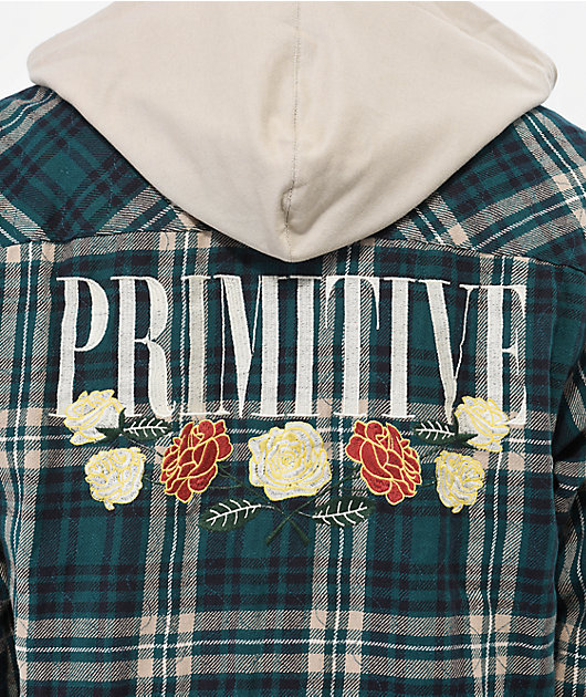 20082-primitive-layne-green-hooded-flannel-shirt-5.jpg Primitive Layne Green Hooded Flannel Shirt