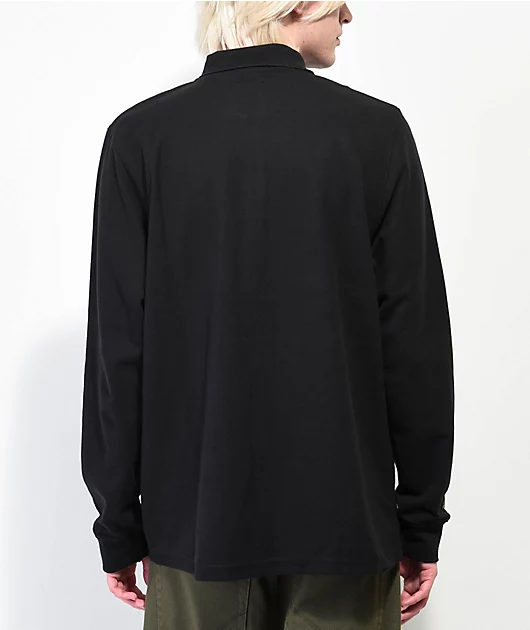 Lurking Class by Sketchy Tank DIY Black Long Sleeve Polo Shirt