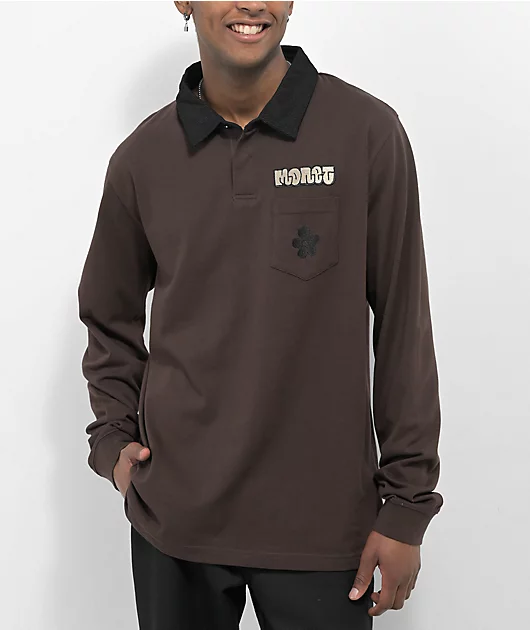 Monet Skateboards Don't Hate Java Long Sleeve Polo Shirt