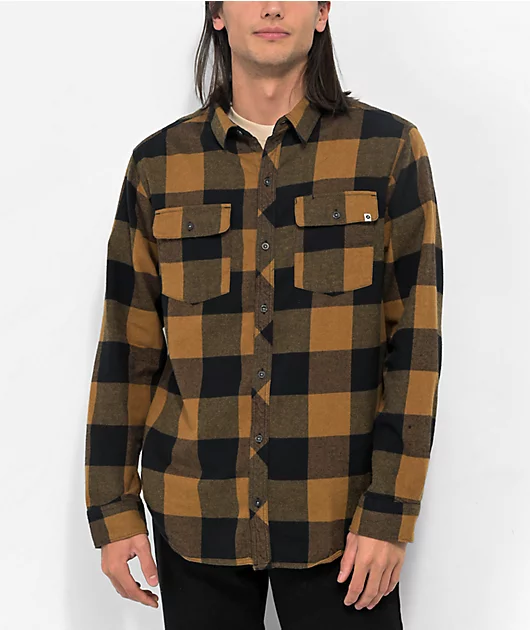 Dravus Travis Tobacco Flannel Shirt