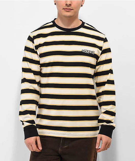 Welcome Cooper Bone Stripe Long Sleeve T-Shirt
