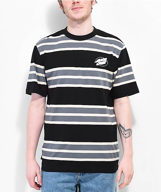 Santa Cruz Oval Dot Black Stripe T-Shirt