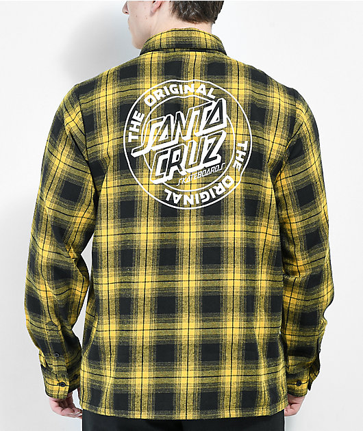 Santa Cruz Dot Black & Ochre Flannel Shirt