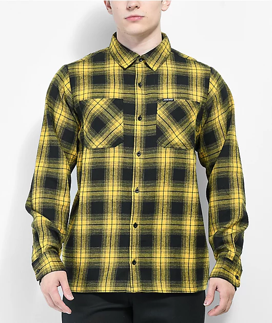 Santa Cruz Dot Black & Ochre Flannel Shirt