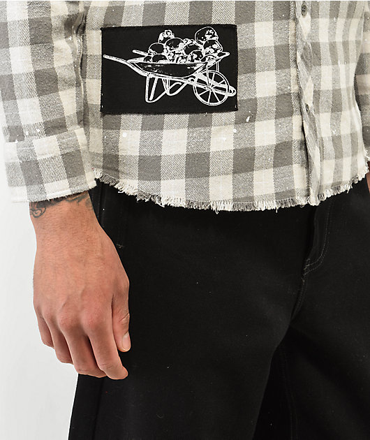 20757-broken-promises-corn-snake-grey-distressed-flannel-shirt-4.jpg Broken Promises Corn Snake Grey Distressed Flannel Shirt