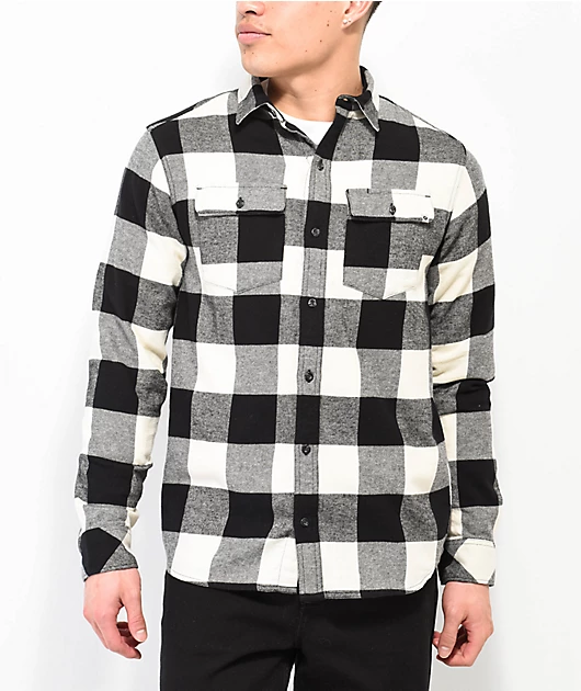 Dravus Travis Black & White Flannel Shirt