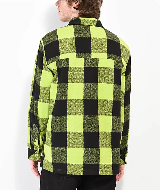 Empyre House Black & Green Woven Flannel Shirt