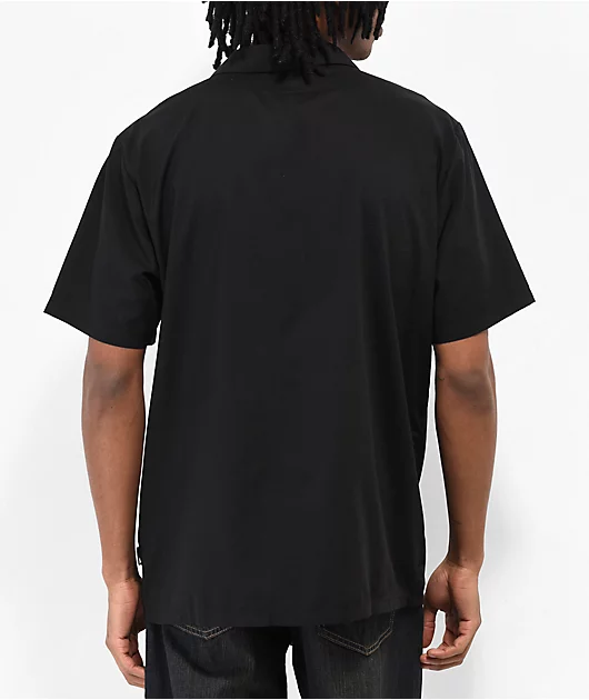Volcom Baracostone Black Short Sleeve Button Up Shirt