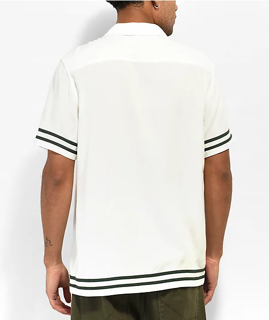 Paterson Flora Court Cream Short Sleeve Button Up Shirt