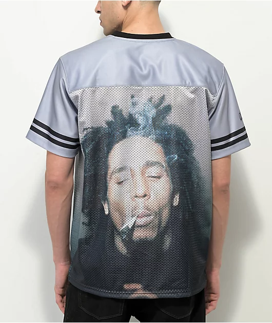 Primitive x Bob Marley Kaya Grey Mesh Jersey