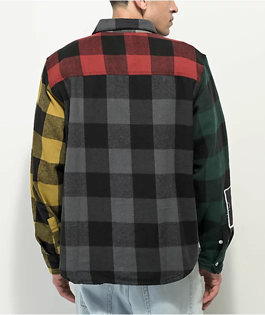 Primitive x Bob Marley Patchwork Flannel Shirt