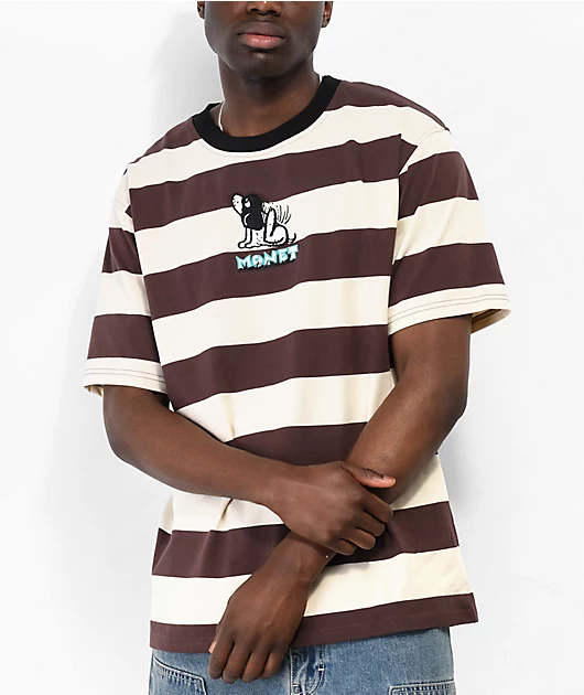 Monet Bad Dog Brown Stripe T-Shirt
