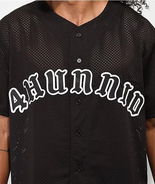 4Hunnid Homerun Black Baseball Jersey