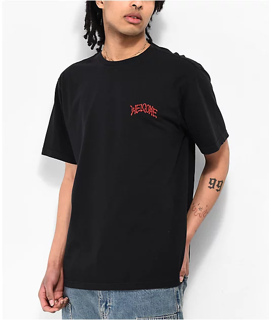 Welcome Droop Black T-Shirt