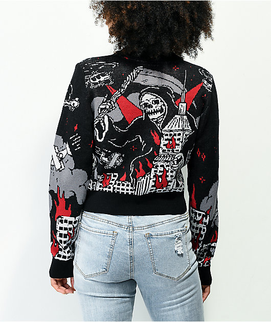 Lurking Class by Sketchy Tank Class Destroy Black Crewneck Sweatshirt