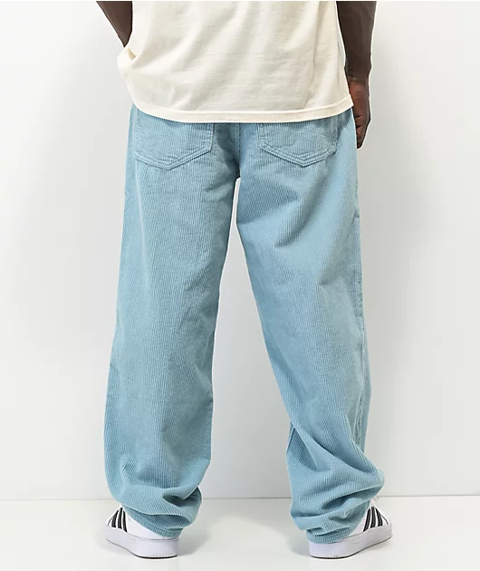 Empyre Loose Fit SK8 Corduroy Light Blue Skate Pants