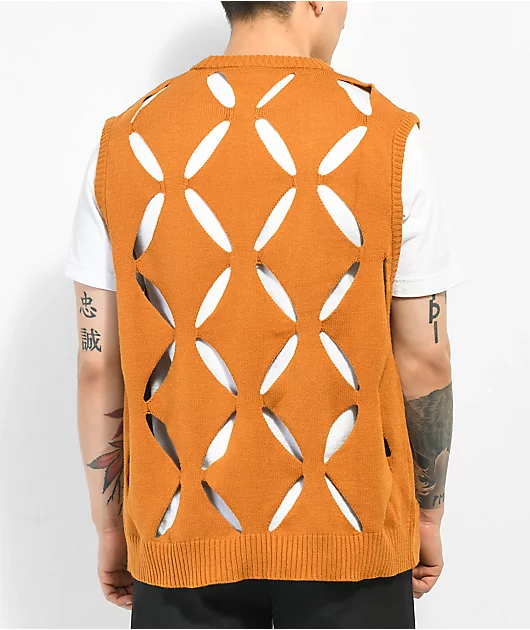 Ragged Priest Louie Tobacco Sweater Vest