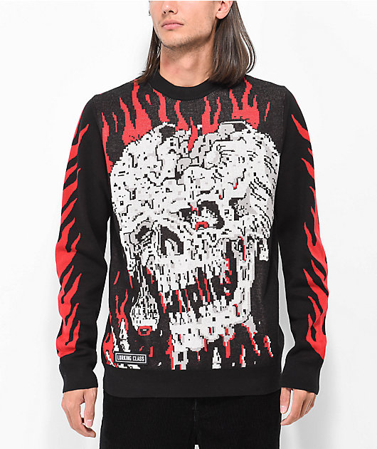 Lurking Class by Sketchy Tank Face Melter Black Sweater