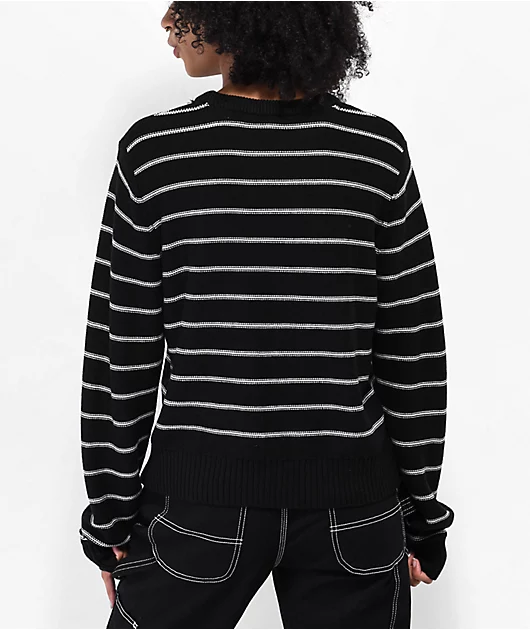 SWIXXZ Bat Black Distressed Sweater