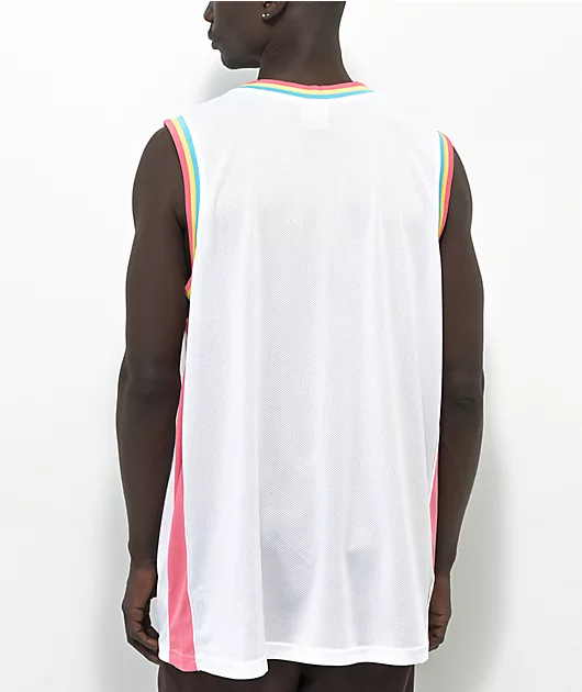 Odd Future White & Pink Basketball Jersey