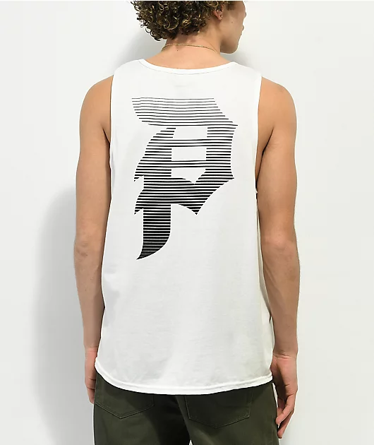 Primitive Dirty P Bars White Tank Top