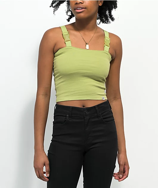 Ninth Hall Lyleson Sweet Pea Buckle Strap Tank Top