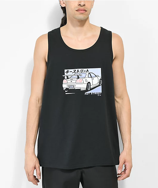 Key Street Kaiju Black Tank Top