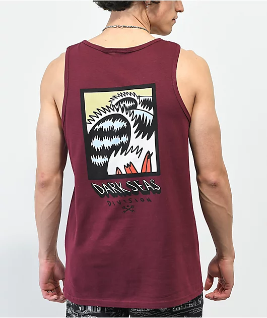Dark Seas Breakout Burgundy Tank Top